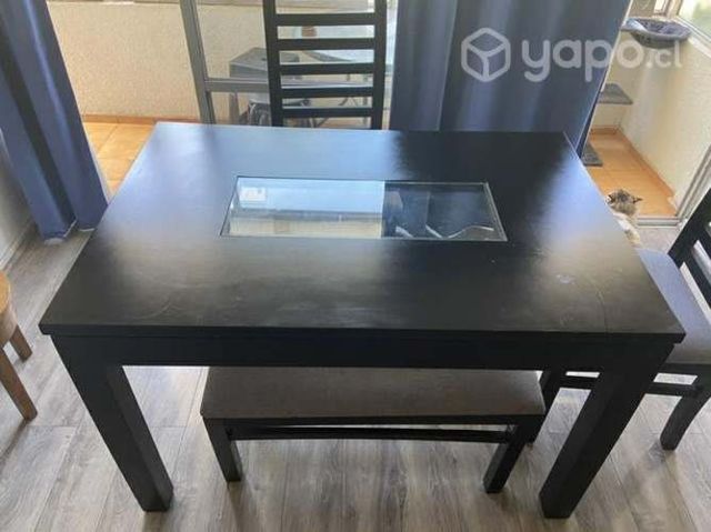 Comedor negro para 6 personas