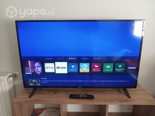Smat tv 43 pulgadas phillips4 meses de uso sin det