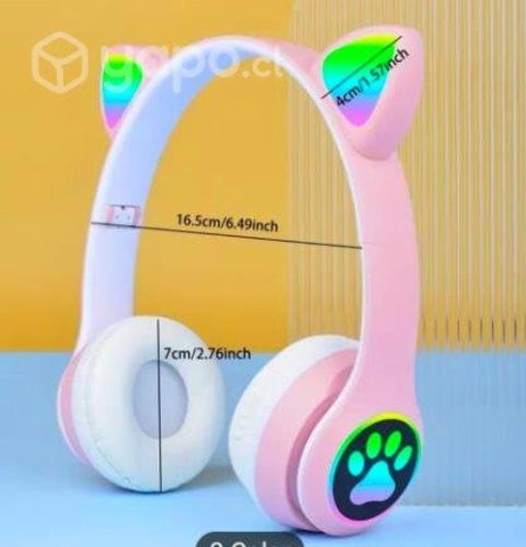 Audifonos bluetooh de gatito