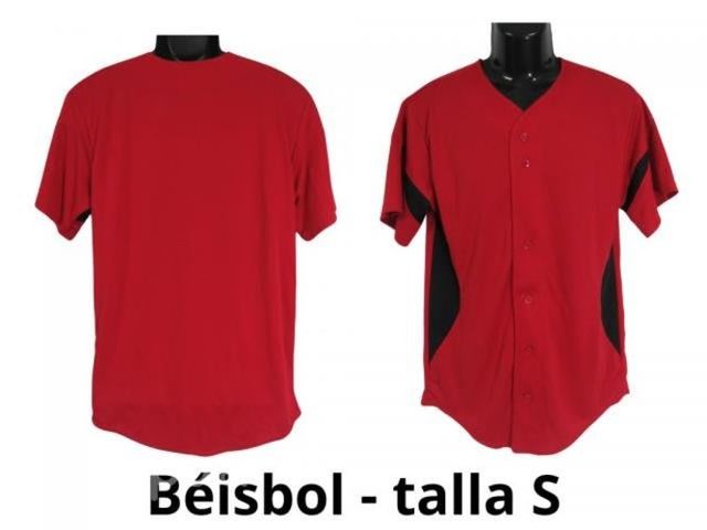 Camiseta Béisbol Talla S ROJA