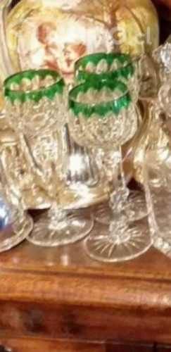 Antiguas copas cristal facetado (3)