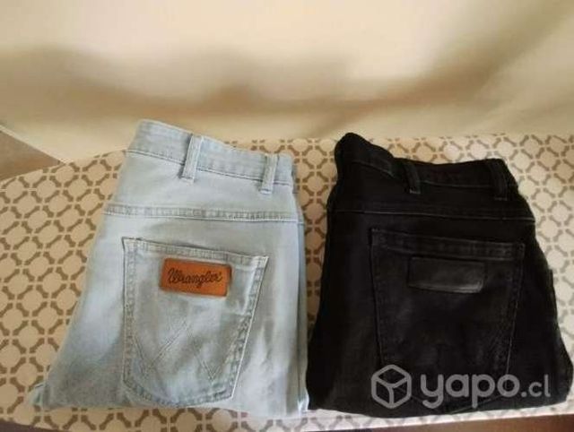 Jeans, color negro y celeste, wrangler, talla 44