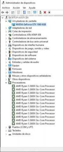 PC Gamer Usado 1060 GTX RYZEN 5 2600X