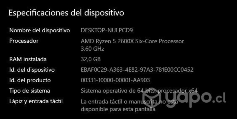 PC Gamer Usado 1060 GTX RYZEN 5 2600X