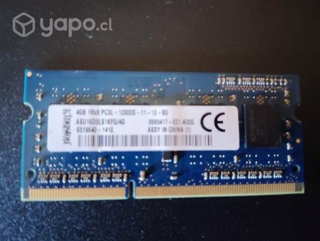 Memoria DDR3l Kingston 4Gb