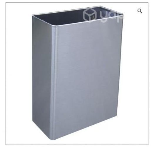 Papelera de acero inoxidable rectangular de suelo