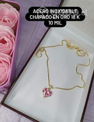 Collares para mujer de acero chapado en oro