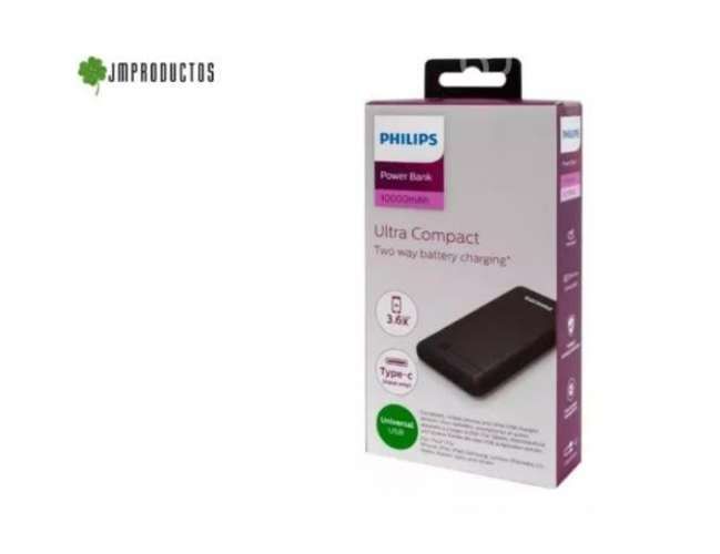 Power Bank Philips 2 Puerto Usb Y Type-C