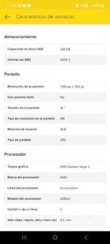 Notebook Hp 14-fq0013dx Athlon 4gb Ddr4 128gb Ssd