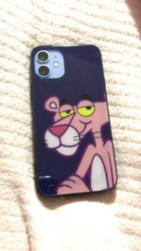 Funda de vidrio templado, pantera rosa Iphone 12