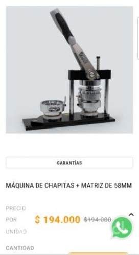 Máquina de chapitas + Matriz de 58MM