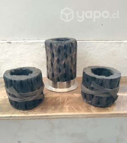 Maceteros en madera de cactus