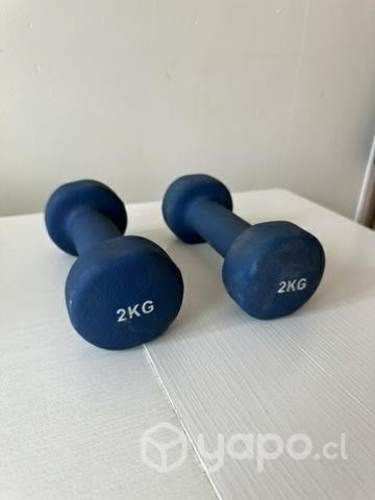 Mancuernas de goma 2kg c/u
