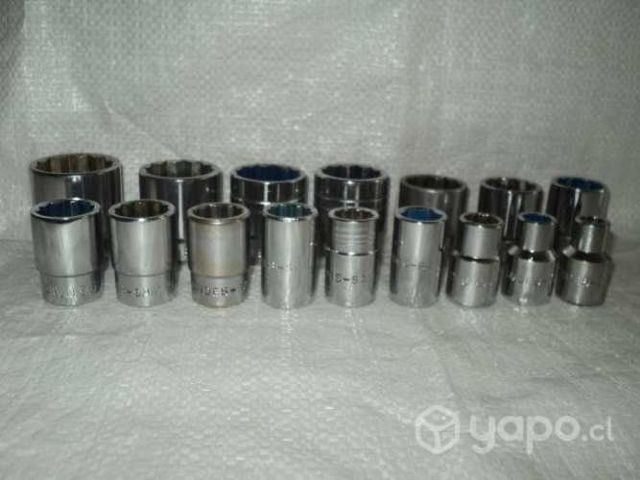 16 Dados P/mecánica Marca Andes-Sam Pulgadas x 1/2