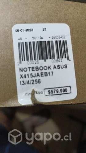 Notebook Asus x cadena de oro 18k