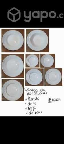 Platos al detalle de diferentes tamaños