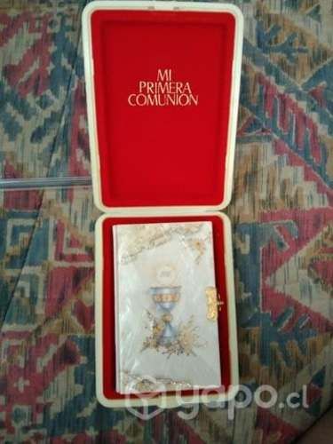 Libro de primera comunión antiguo tapa de nacar