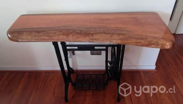 Mesa de arrimo de Roble maquina coser antigua