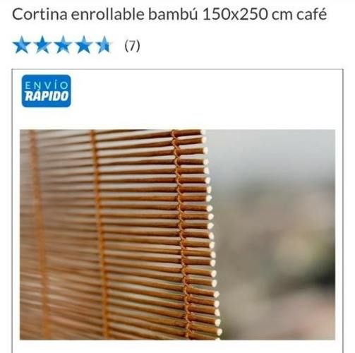 Persiana de bambú color café