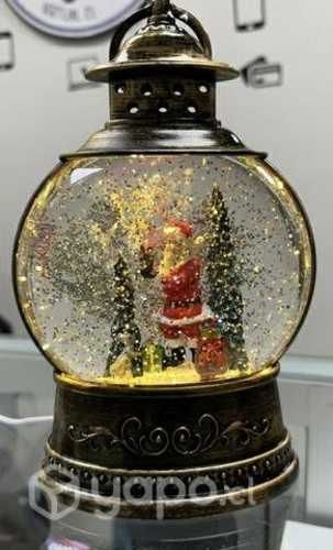 Esfera de navidad con luces de Santa Claus