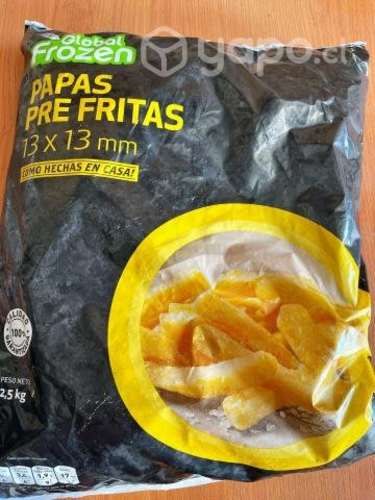 Camarones, papas y arroz