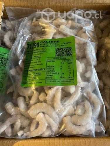 Camarones, papas y arroz