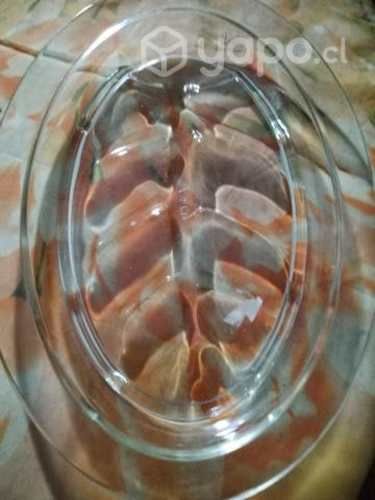 Bandeja de vidrio gruesa para horno y microondas