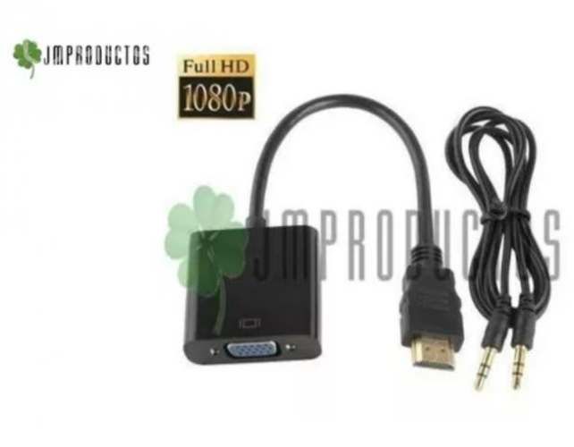 Cable Convertidor Adaptador Hdmi A Vga Full Hd + C