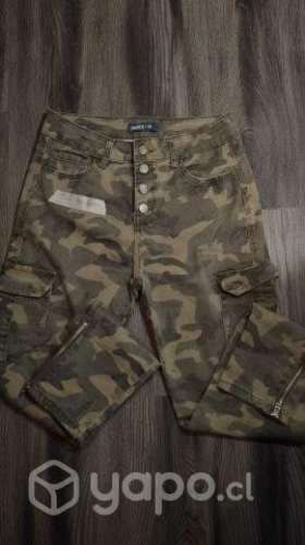 Pantalón de jeans estilo militar