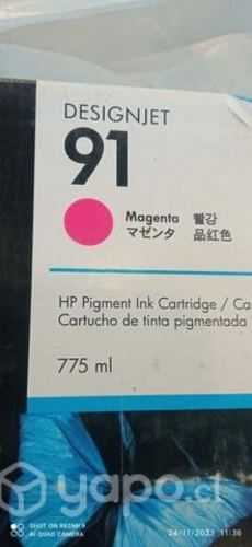 Tinta HP 91 Magenta original de 775ml