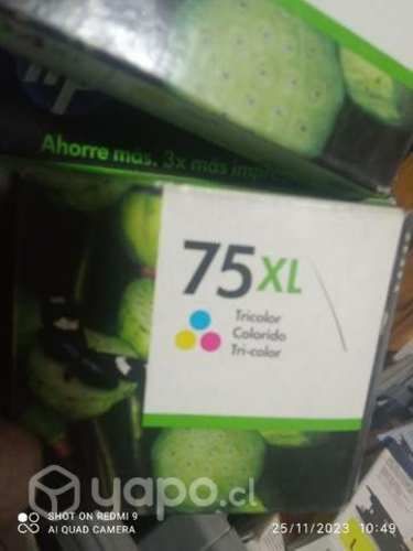 Tinta HP 75xl color original de alta