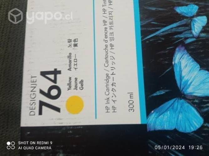 Tinta hp 764 yellow original de 300ml