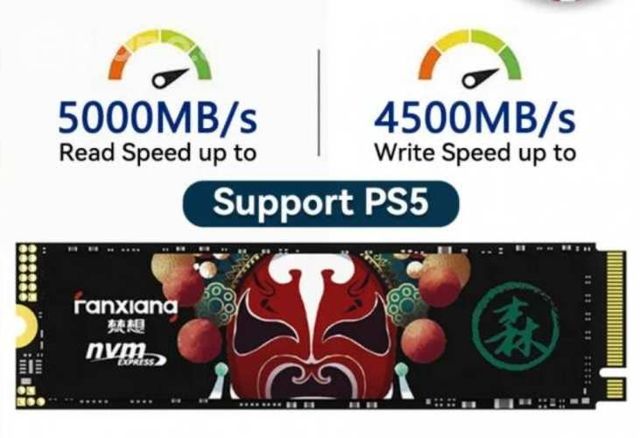 SSD Nvme apta Ps5 5000 mbps M.2 1 tb + disipador