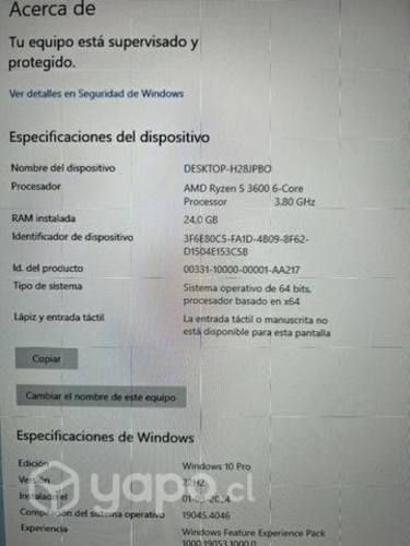 Pc Ryzen 5/rtx 3070/24 GB ram/2 tb hdd + 1 tb ssd