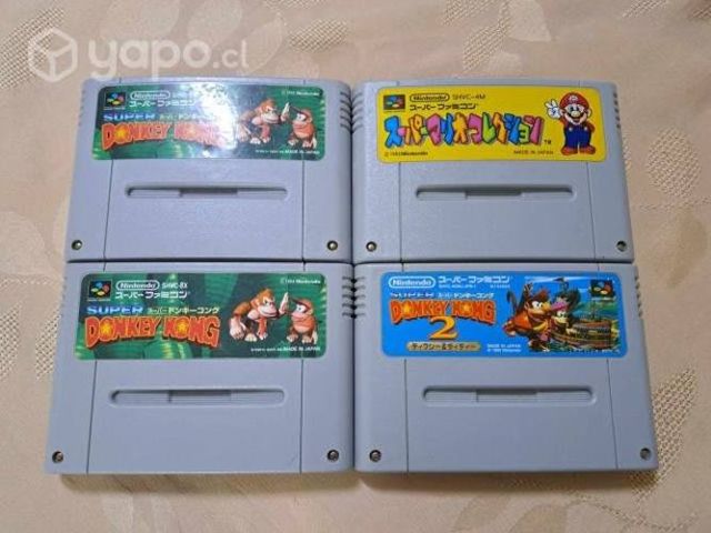 Juegos super nintendo famicon: donkey kong 1 y 2