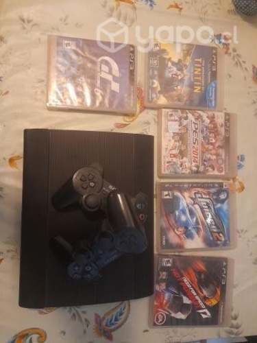 Play 3 con 2 mandos y 5juegos