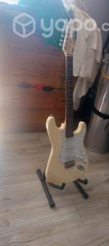 guitarra electrica blanco