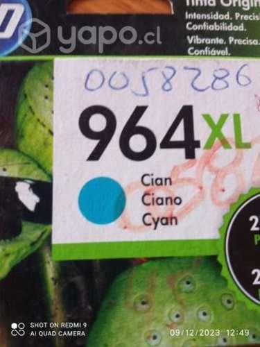 Tinta HP 964xl cyan original de alta