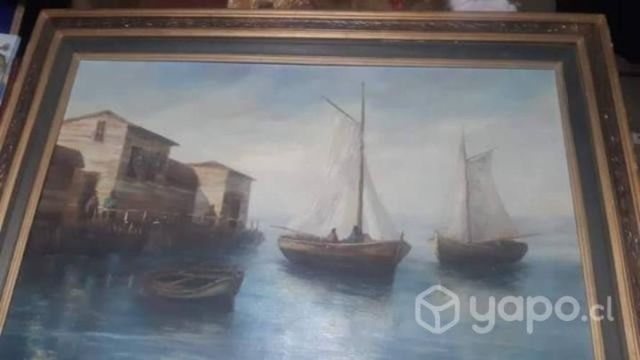 Pintura Oleo sobre Lienzo Antigua