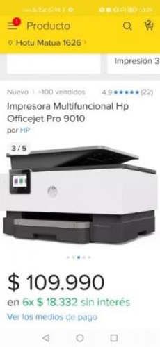Impresora Hp Multifuncional hp officejet pro 9010