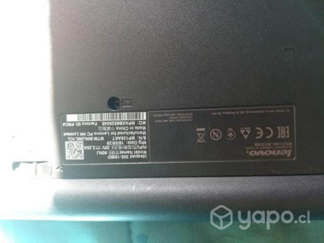 Computador Lenovo, 15 pulgadas