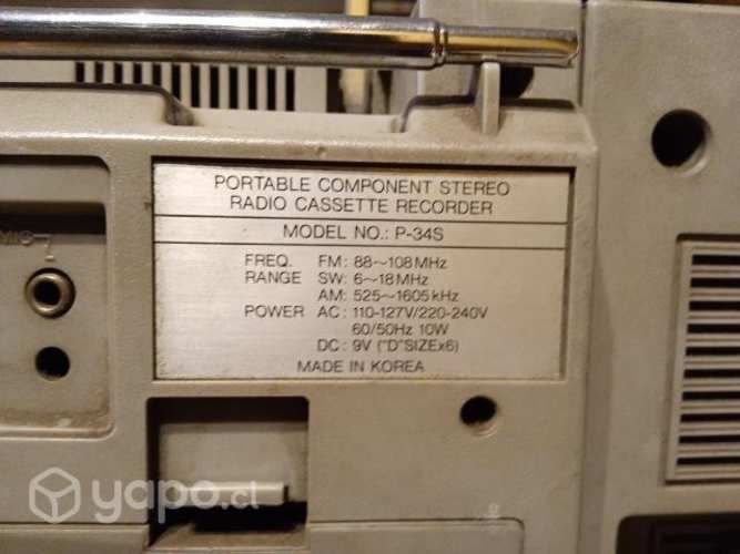 Mini componente Samsung funcionando