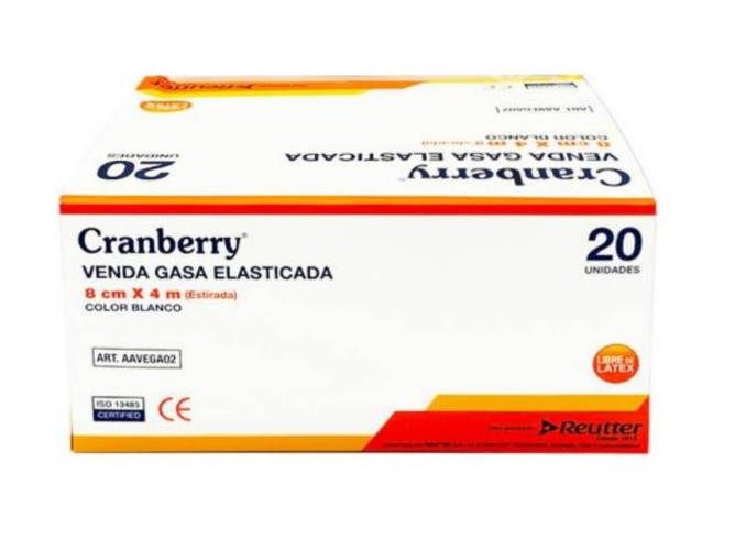 Venda gasa elasticada 8 cm x 4 m 20 unidades