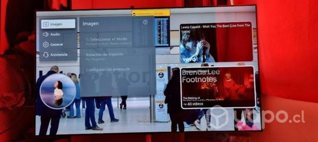 Tv LG OLED evo G1 65&quot; 4K, base pared, stand galery