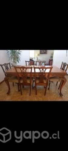 Magnífica mesa acompañada de 6 sillas&quot;estilo unico