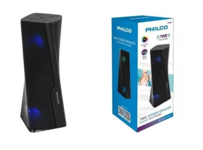 Parlante Philco Portatil Tws Tower Rgb Bluetooth E