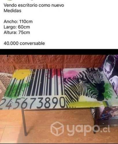 Escritorio de vidrio