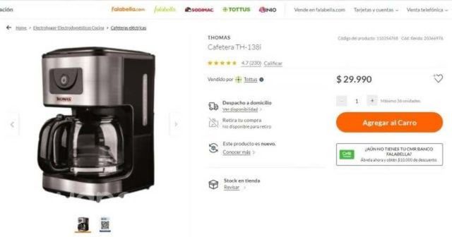 Cafetera TH-138i THOMAS