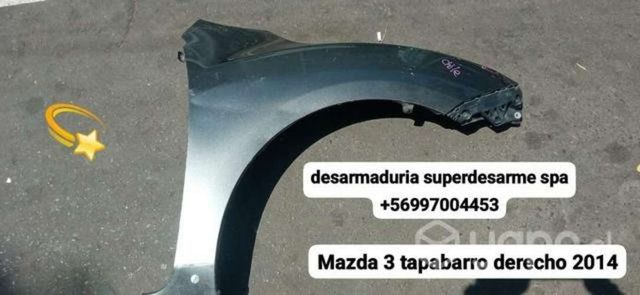 Tapa barro derecho Mazda 3 año 201