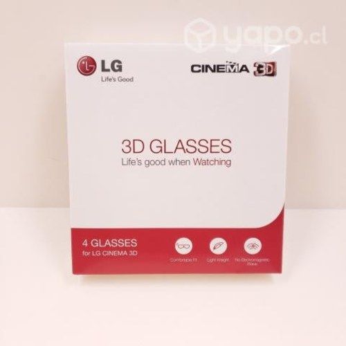 lg gafas 3d - 4 pares - 2 nuev